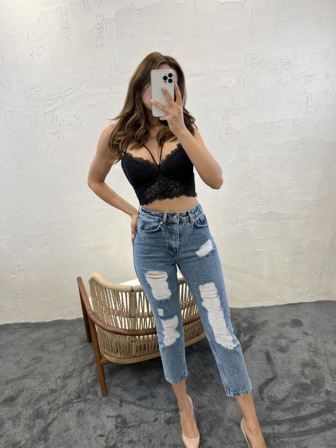 5998 KOT PANTOLON-MAVİ - 5