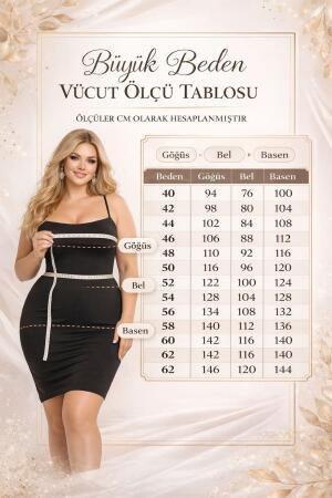 60 Bedene Kadar Büyük Beden Abiye KL8022k - 6