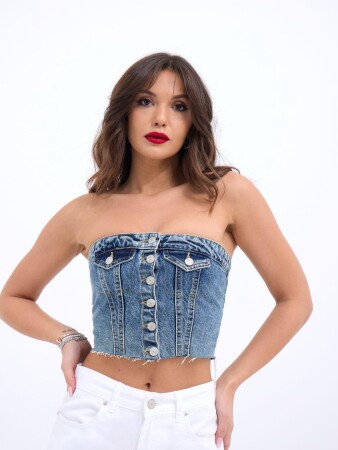 6285 KOT BLUZ-MAVİ - 2