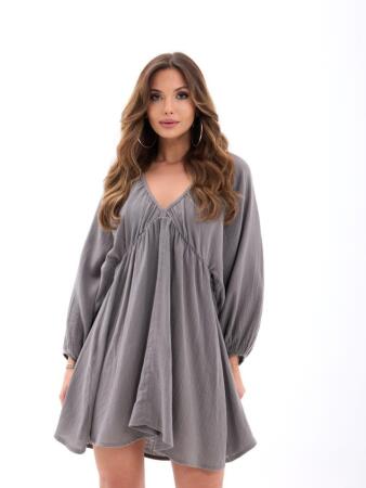 6327 ELBİSE-GRİ - ANGELINO BuyukBedeniz