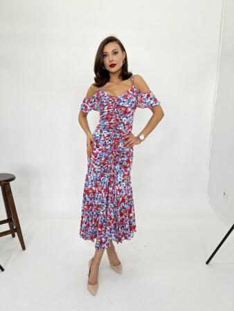 6410 ELBİSE-KIRMIZI - 4