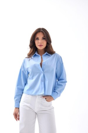 6484 GÖMLEK-MAVİ - ANGELINO BuyukBedeniz