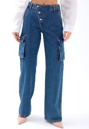 6519 KOT PANTOLON-MAVİ - 4