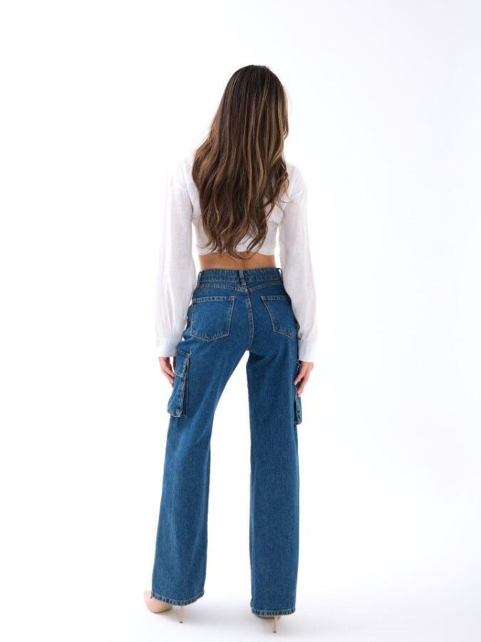 6519 KOT PANTOLON-MAVİ - 5
