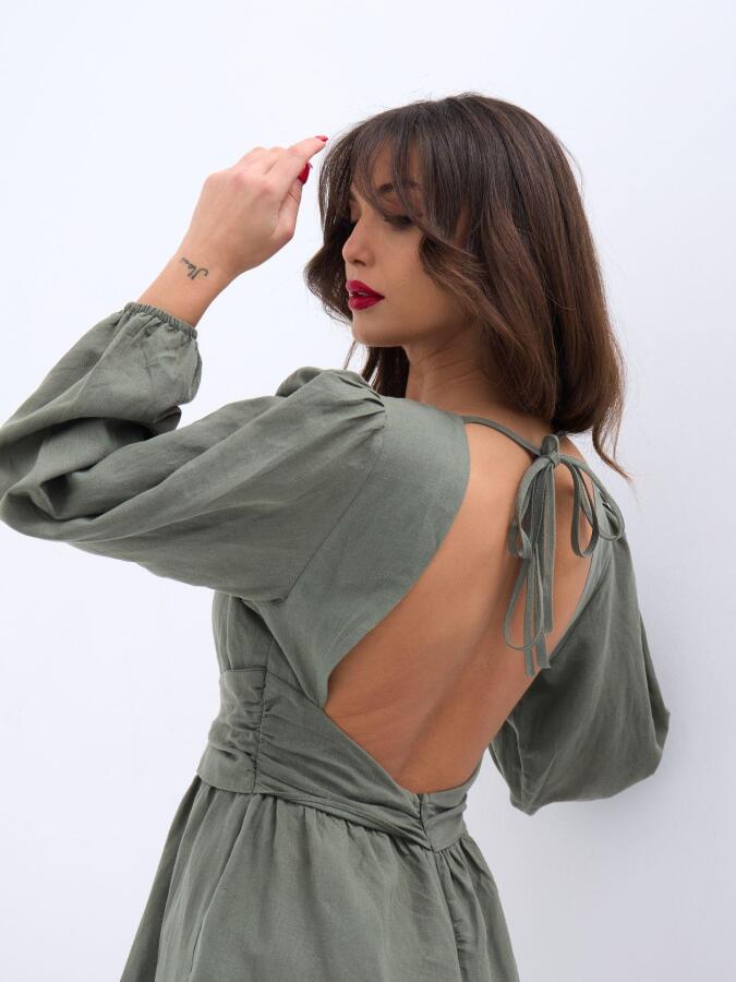 6528 TULUM ELBİSE-HAKİ - 5