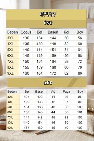 67057 Büyük Beden Yelek-Pantolon Nora Takım - İndigo - 2