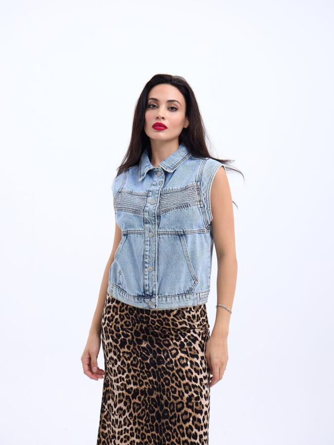 6779 KOT YELEK-MAVİ - 1