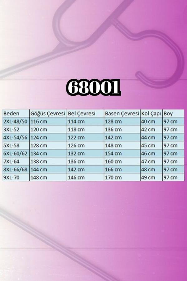 68001 Büyük Beden Önü Taş Baskı Detaylı Penye Tunik - Hardal - 2