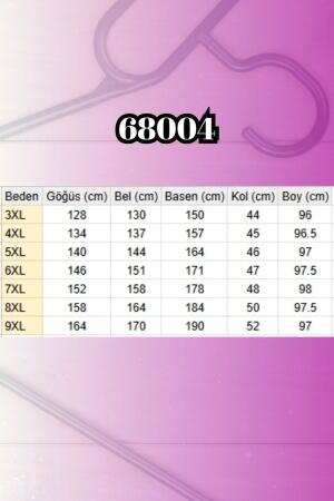 68004 Büyük Beden Çıma Detaylı Penye Tunik - Siyah - (1)