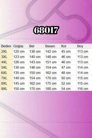 68017 Büyük Beden Hakim Yakalı Kolları Lastikli Tunik - Nefti - (1)