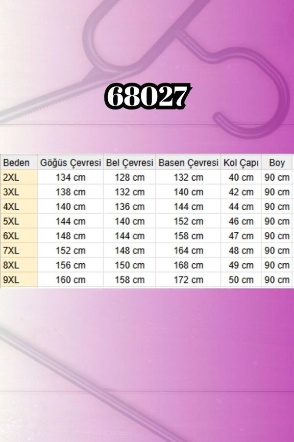 68027 Büyük Beden Yıldız Taş Baskılı Penye Tunik - Hardal - 2