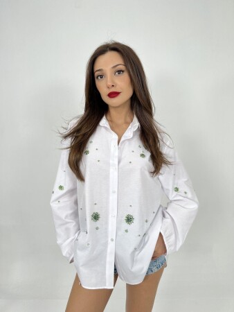 6811 GÖMLEK-BEYAZ - ANGELINO BuyukBedeniz