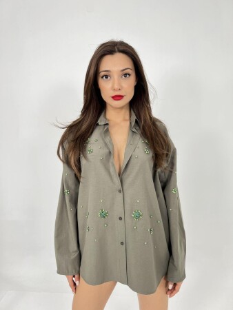 6811 GÖMLEK-HAKİ - ANGELINO BuyukBedeniz (1)