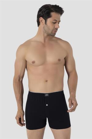 6'lı Paket Erkek Siyah Geniş Kalıp Büyük Beden Boxer Battal Boy İç Giyim %100 Pamuklu - 2