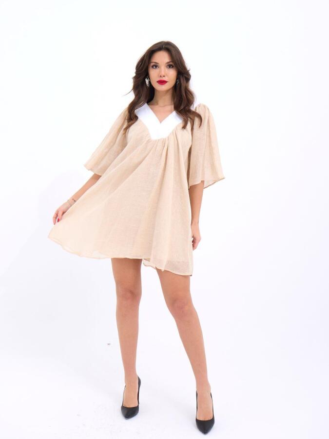 7009 ELBİSE-BEJ - 2