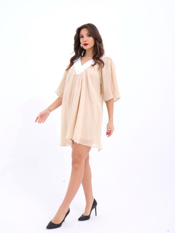 7009 ELBİSE-BEJ - 3