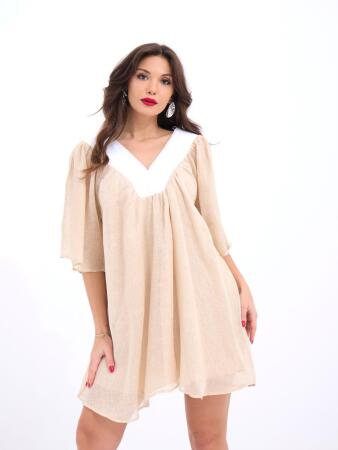 7009 ELBİSE-BEJ - 5