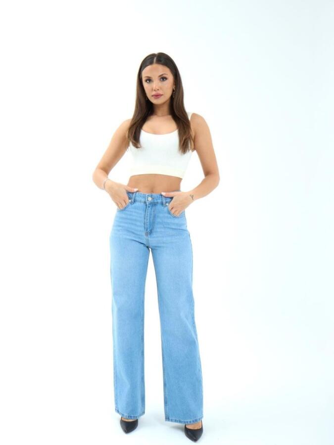 7044 KOT PANTOLON-MAVİ - 1