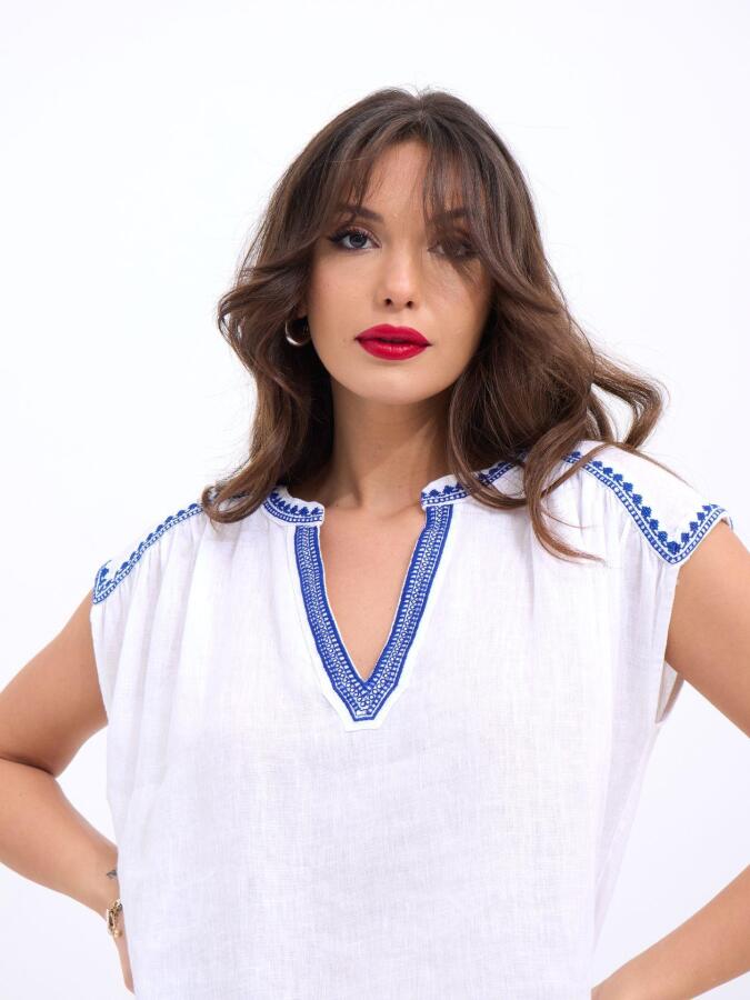 7162 BLUZ-BEYAZ - 4