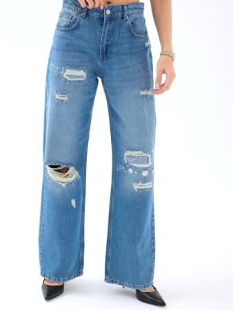 7181 KOT PANTOLON-MAVİ - 4