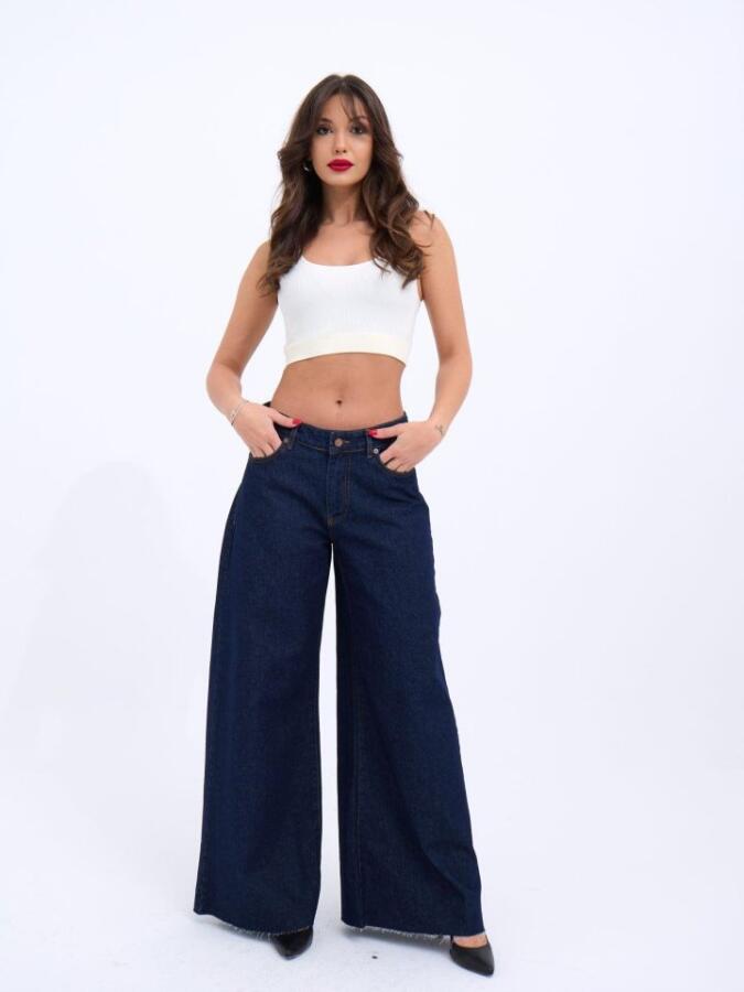 7350 KOT PANTOLON-MAVİ - 1