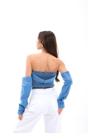 7358 KOT BLUZ-MAVİ - 5