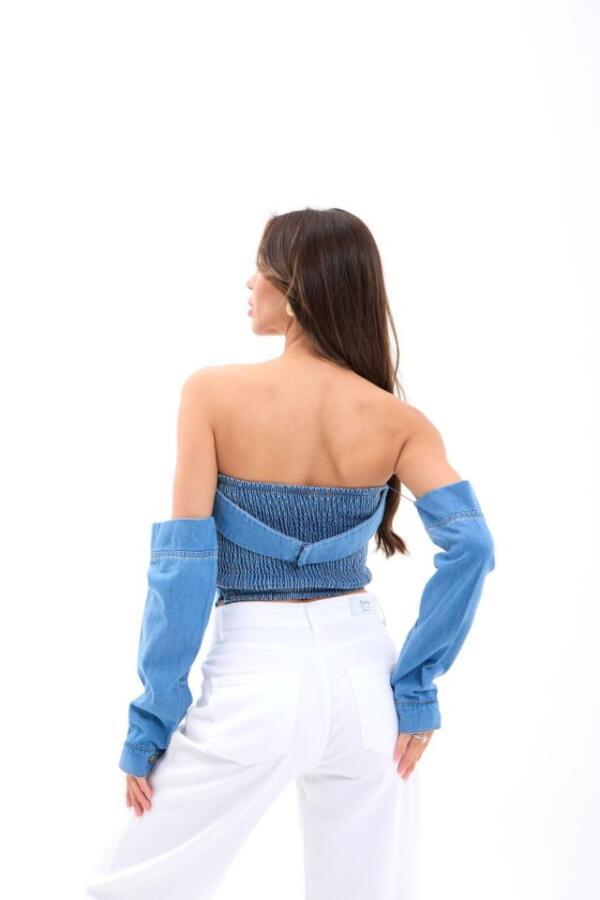 7358 KOT BLUZ-MAVİ - 5