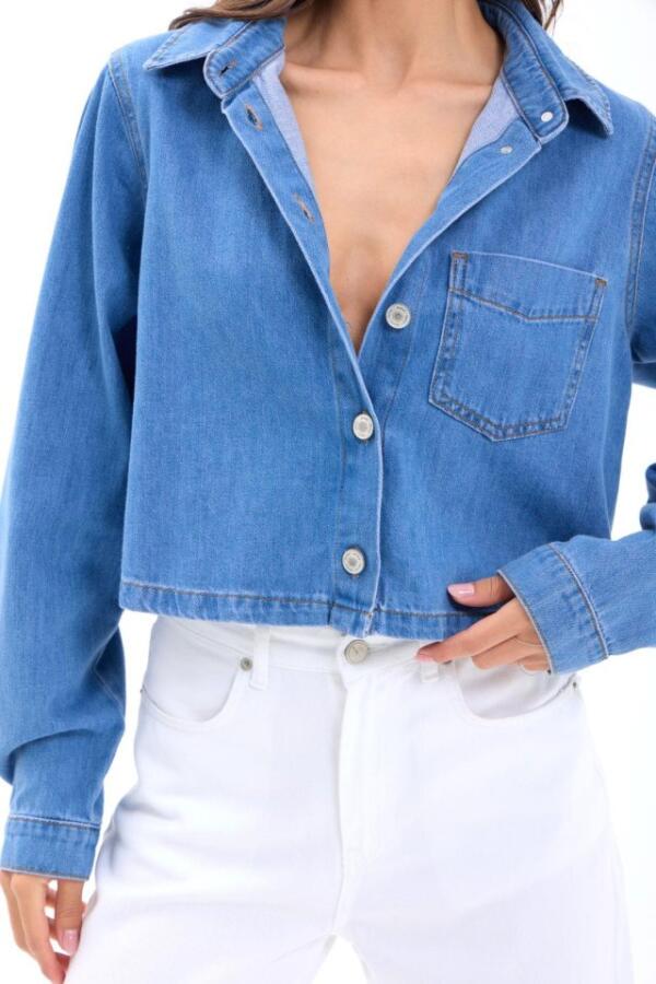 7367 KOT GÖMLEK-MAVİ - 4