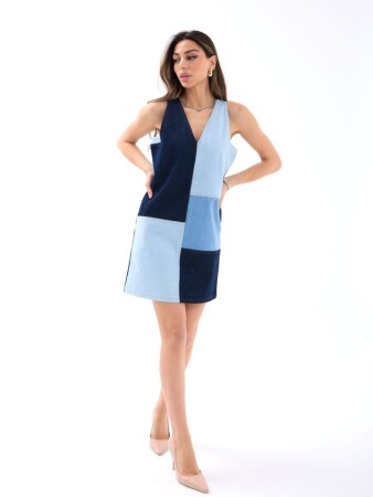 7385 KOT ELBİSE-MAVİ - 3
