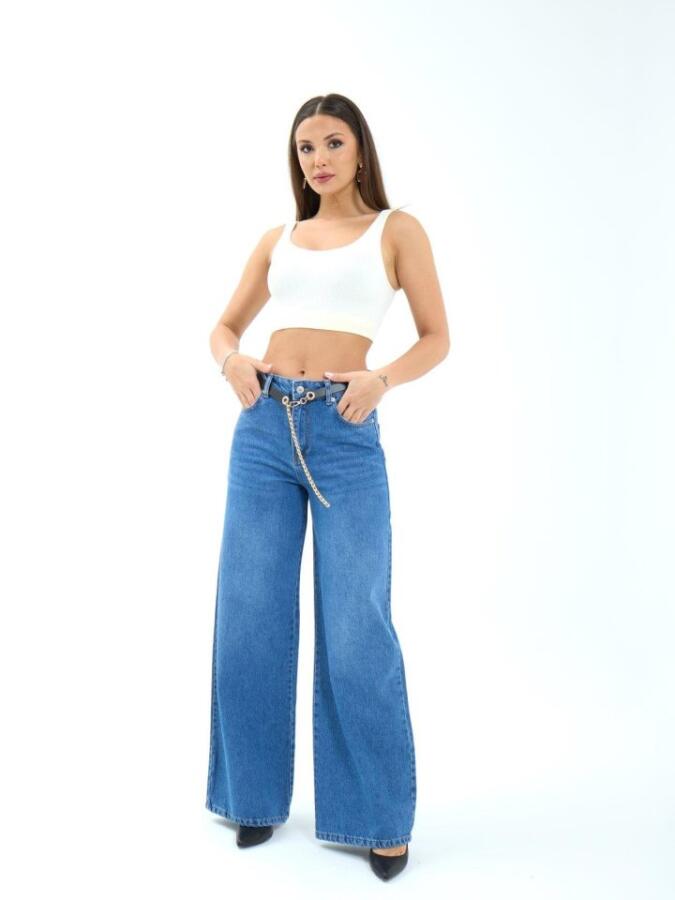 7398 KOT PANTOLON-MAVİ - 1