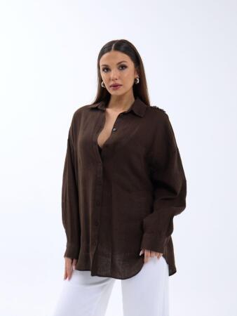 7399 GÖMLEK-KAHVE - ANGELINO BuyukBedeniz