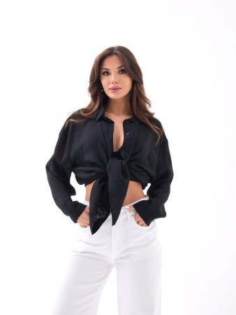 7423 GÖMLEK-SİYAH - ANGELINO BuyukBedeniz