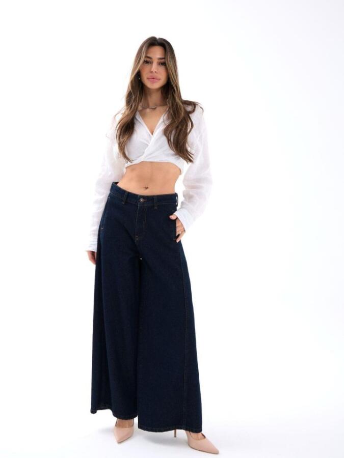 7437 KOT PANTOLON-MAVİ - 1
