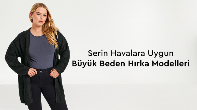 Serin Havalara Uygun Büyük Beden Hırka Modelleri
