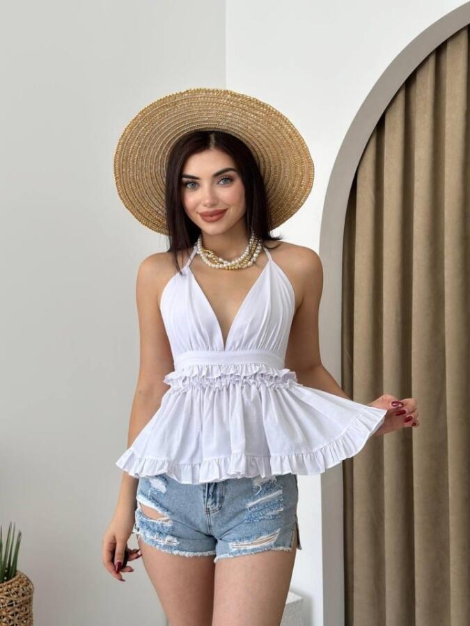 Agnes Sırt Detay Bluz - 1