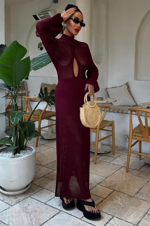 Ajurlu Triko Elbise 2854 - 6