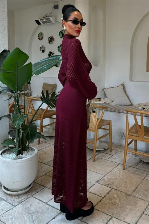 Ajurlu Triko Elbise 2854 - 7