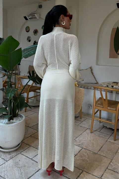 Ajurlu Triko Elbise 2854 - 4