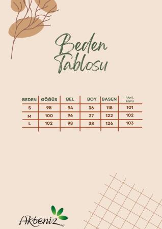 Akbeniz Baskılı Crop T-Shirt Pantolon Takım Beyaz - 4