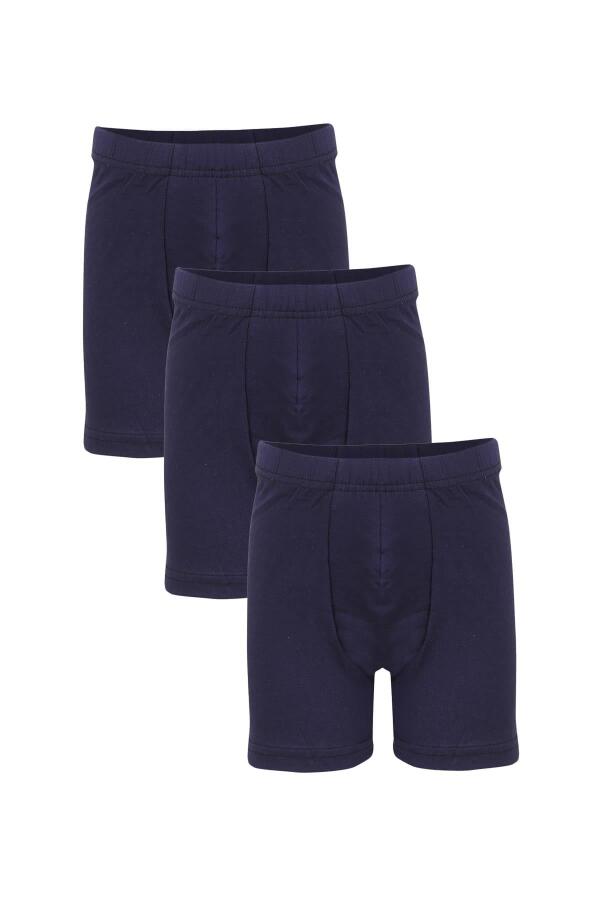 Akbeniz Erkek Çocuk 3'lü Lacivert Boxer - 1