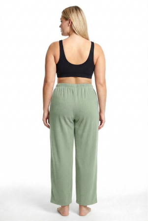 Kadın Büyük Beden Rahat Kesim Cepli Pijama Altı Yeşil - Angelino