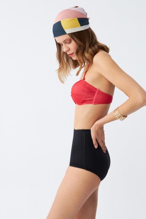 Akbeniz Kadın Straplez Kırmızı Yüksek Bel Bikini Takımı - 5
