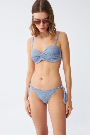 Akbeniz Kadın Straplez Mavi Bikini Takımı - 1