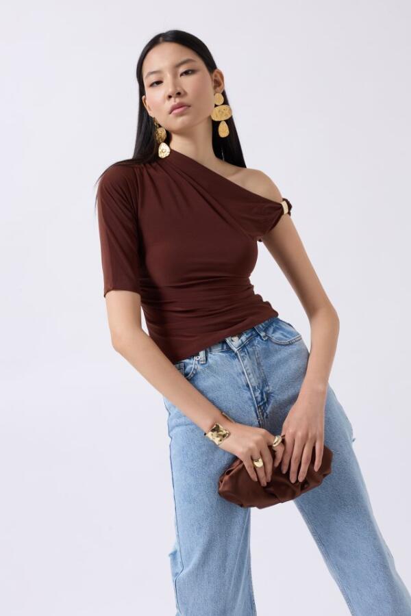 Aksesuar Detay Cutout Bluz - 1