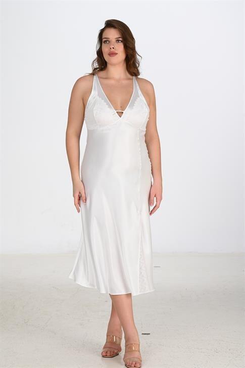Angelino 2li Ekru Sabahlık Takımı Bigsize 6224 - 3