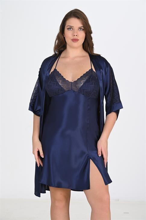 Angelino 2'li Lacivert Sabahlık Takımı Bigsize 6215 - 2