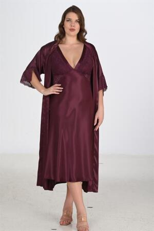 Angelino 2li Mürdüm Sabahlık Takımı Bigsize 6223 - 1