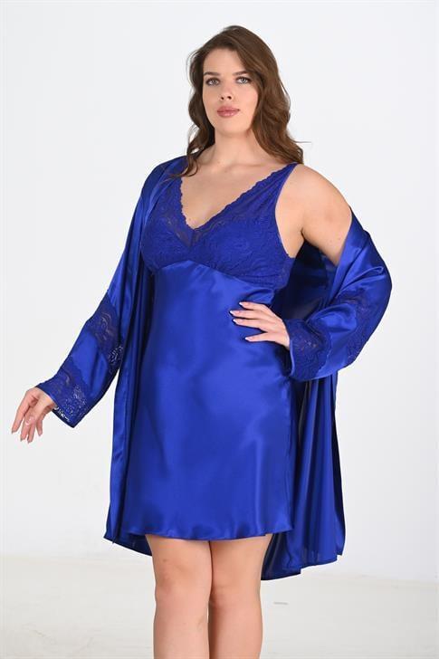 Angelino 2'li Saks Sabahlık Takımı Bigsize 6211 - 1