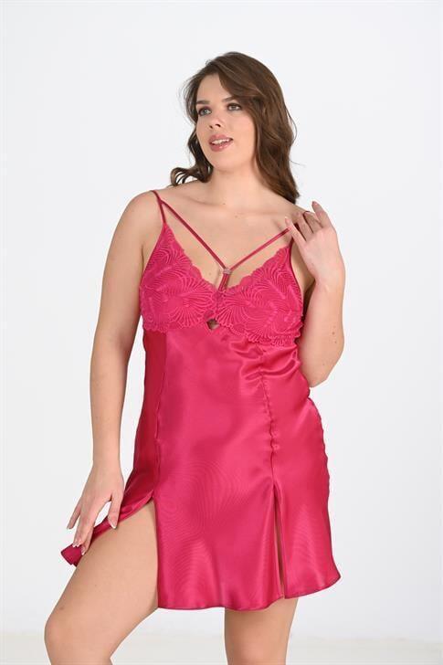 Angelino 2'li Vişne Sabahlık Takımı Bigsize 6212 - 2