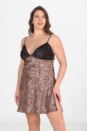 Angelino Büyük Beden 2li Leopar Sabahlık Takımı Bigsize 6203 - 2